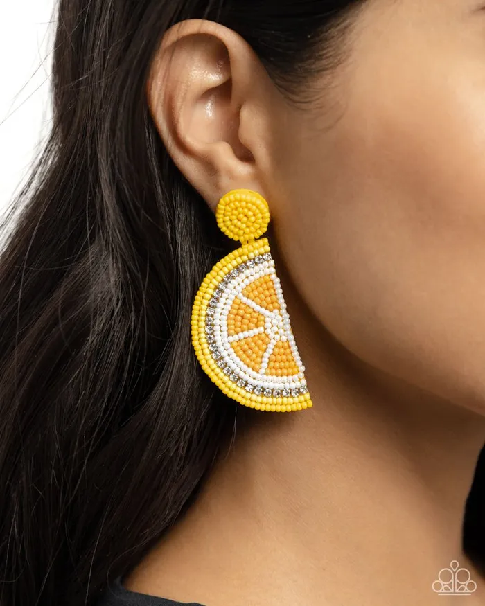 Earrings Paparazzi Jewelry Paparazzi Earring Lemon Leader Yellow