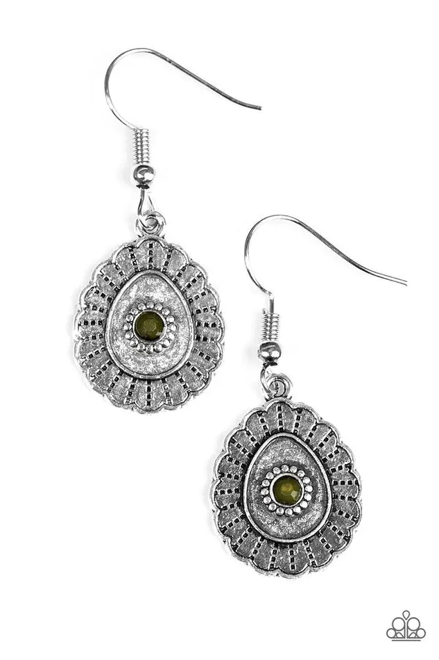 Earrings Paparazzi Jewelry Paparazzi Earring Magnificently Mayan Green