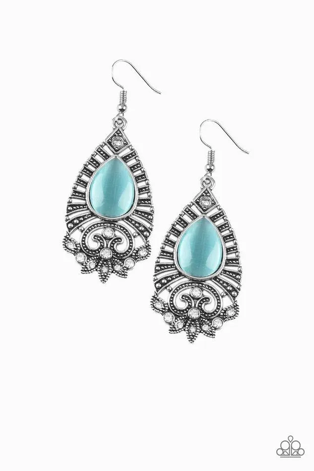 Earrings Paparazzi Jewelry Paparazzi Earring Majestically Malibu Blue