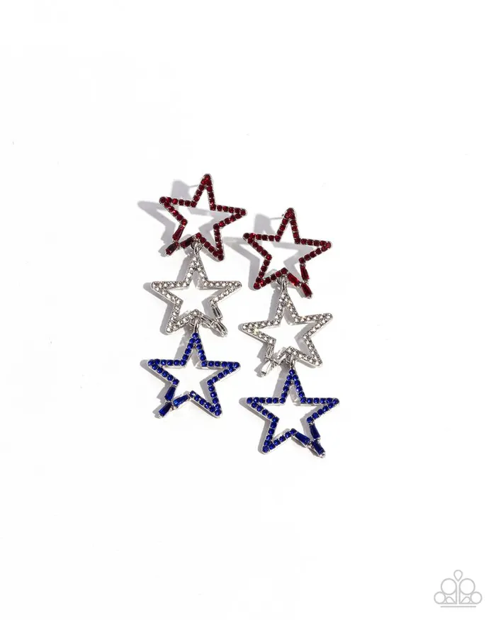 Earrings Paparazzi Jewelry Paparazzi Earring Patriotic Pageantry Multi Earrings Paparazzi Jewelry Paparazzi Earring Patriotic Pageantry Multi