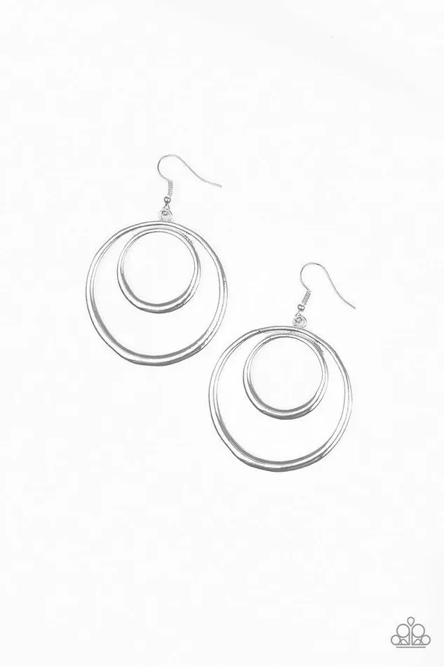 Earrings Paparazzi Jewelry Paparazzi Earring Put Your SOL Into It Silver