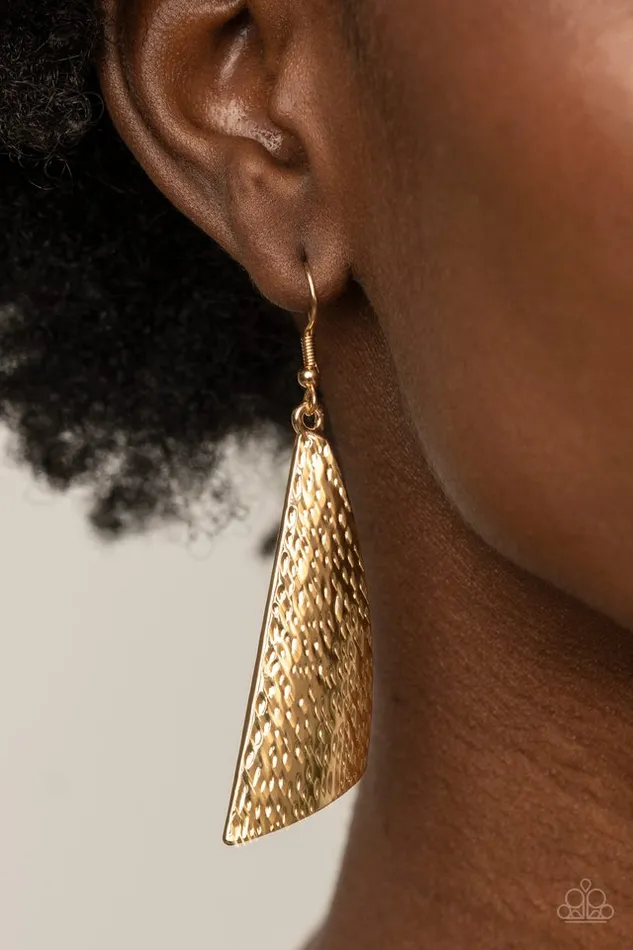 Earrings Paparazzi Jewelry Paparazzi Earring Ready The Troops Gold