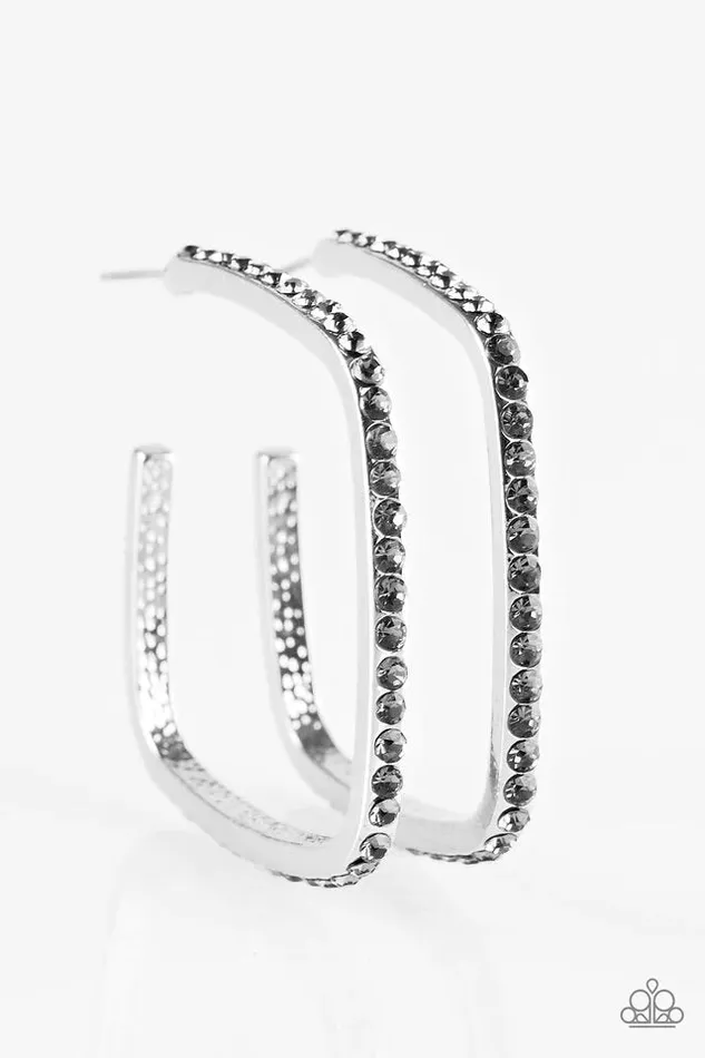 Earrings Paparazzi Jewelry Paparazzi Earring Send In The HOOPS Silver