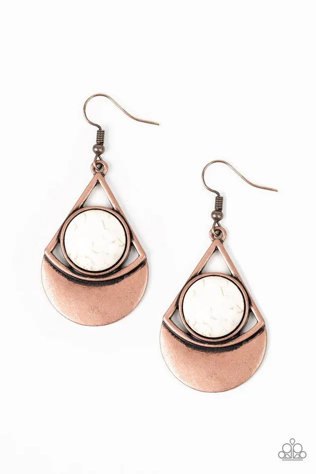 Earrings Paparazzi Jewelry Paparazzi Earring Sonoran Sailing Copper