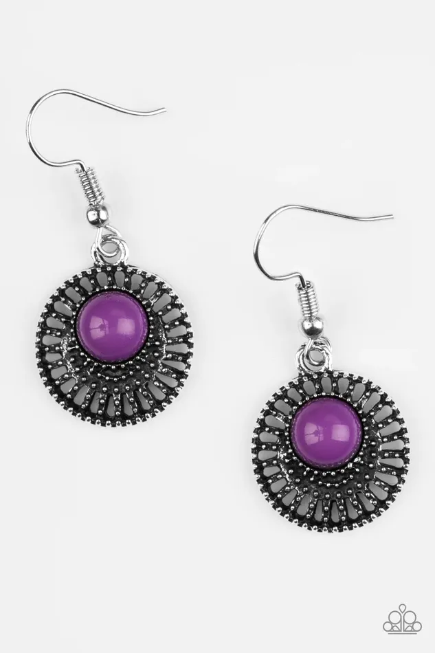 Earrings Paparazzi Jewelry Paparazzi Earring Stylishly Saharan Purple