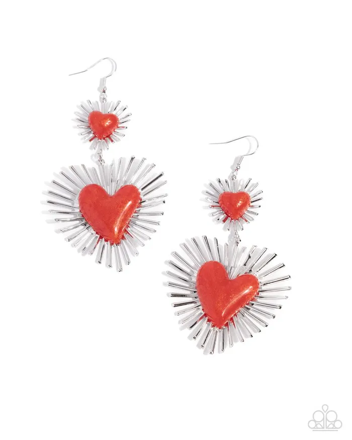 Earrings Paparazzi Jewelry Paparazzi Earring Sunburst Sweethearts Red Earrings Paparazzi Jewelry Paparazzi Earring Sunburst Sweethearts Red