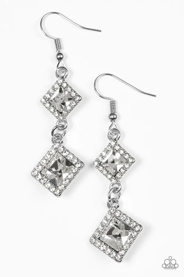 Earrings Paparazzi Jewelry Paparazzi Earring Timelessly Times Square White