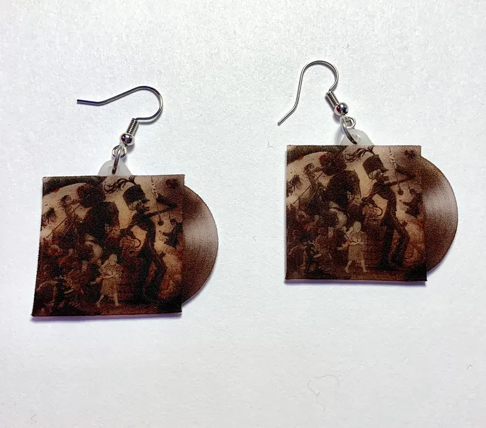 Earrings READY TO SHIP My Chemical Romance Collection of Vinyl Album Handmade Earrings Sam Makes Things