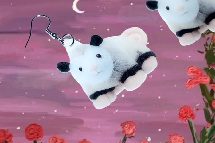 Earrings Sam Makes Things Build a Bear Opossum Cute Handmade Earrings Earrings Sam Makes Things Build a Bear Opossum Cute Handmade Earrings