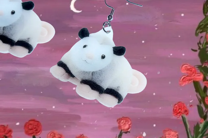 Earrings Sam Makes Things Build a Bear Opossum Cute Handmade Earrings Earrings Sam Makes Things Build a Bear Opossum Cute Handmade Earrings