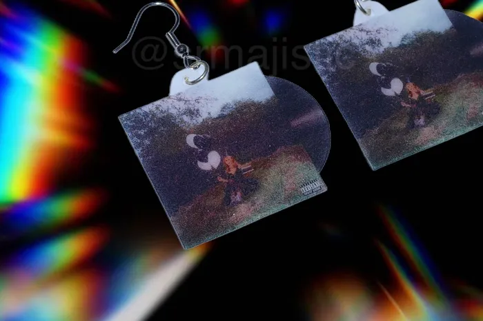 Earrings Sam Makes Things Mothica Forever Fifteen Vinyl Album Handmade Earrings