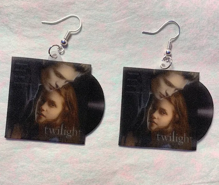 Earrings Sam Makes Things Twilight Movie Soundtrack Collection of Vinyl Albums Handmade Earrings Earrings Sam Makes Things Twilight Movie Soundtrack Collection of Vinyl Albums Handmade Earrings