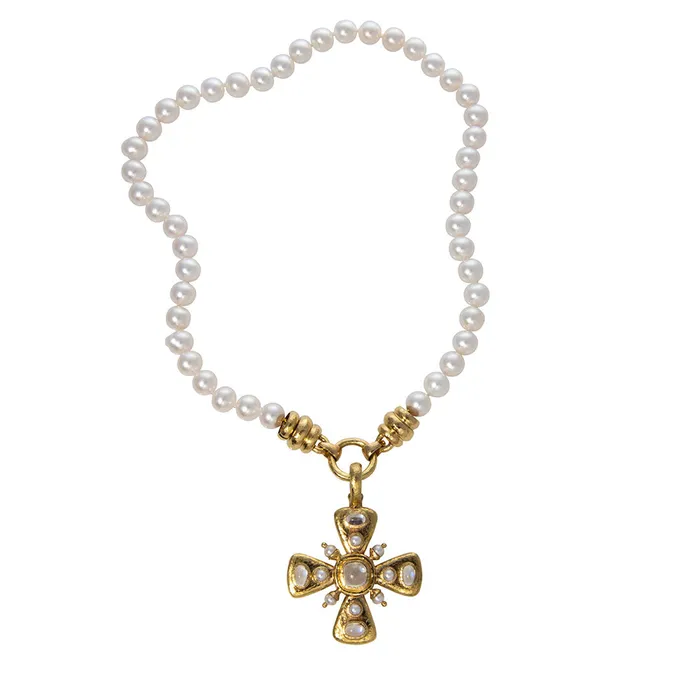 Elizabeth Locke Elizabeth Locke Freshwater Pearl Martin Clasp Necklace 17 Necklaces