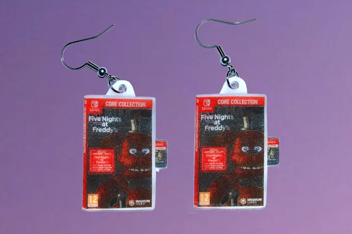 Five Nights at Freddys Core Collection Nintendo Switch 2D Game detailed Handmade Earrings Sam Makes Things Earrings Five Nights at Freddys Core Collection Nintendo Switch 2D Game detailed Handmade Earrings Sam Makes Things Earrings