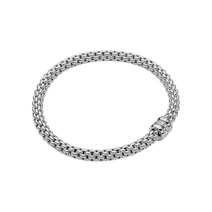 Fope 18K White Gold Solo Collection Diamond Bracelet Large Size FOPE Bracelets Fope 18K White Gold Solo Collection Diamond Bracelet Large Size FOPE Bracelets