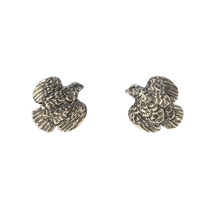 Grainger McKoy Sterling Silver Small Quail Earrings Grainger McKoy Earrings