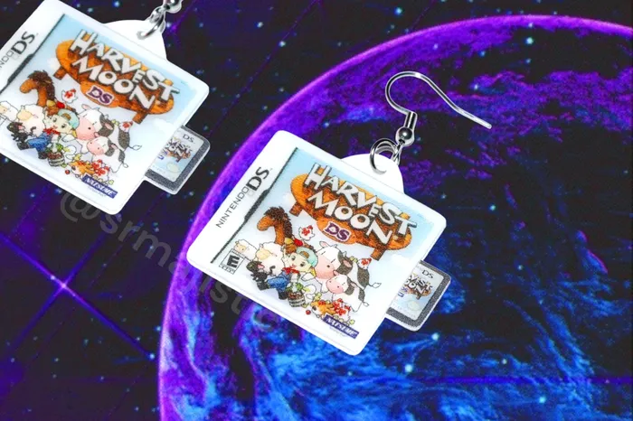 Harvest Moon Nintendo DS Game 2D detailed Handmade Earrings Sam Makes Things Earrings