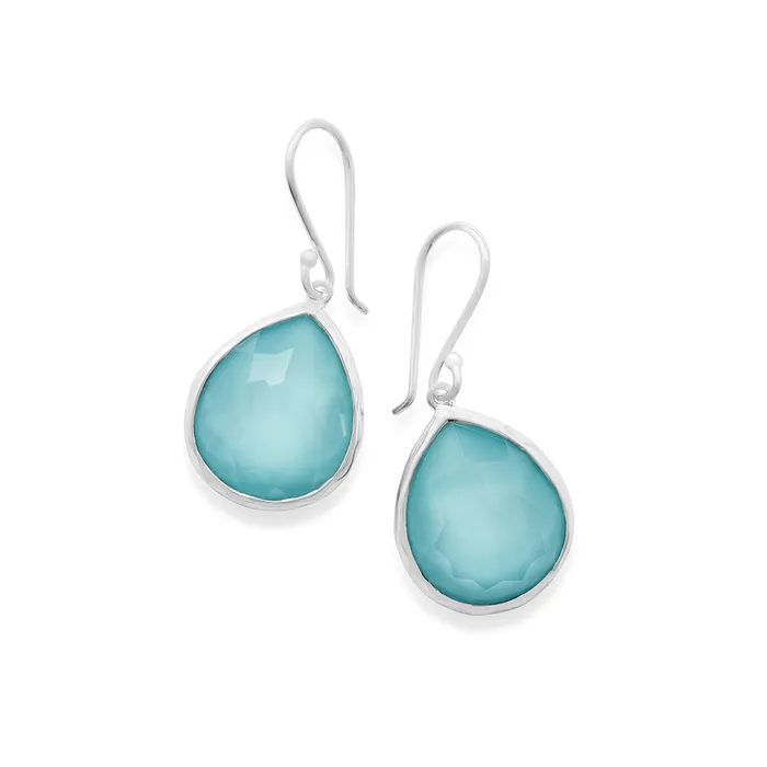 Ippolita Earrings Ippolita Sterling Silver Rock Candy Teeny Teardrop Earrings in Clear Quartz Turquoise Ippolita Earrings Ippolita Sterling Silver Rock Candy Teeny Teardrop Earrings in Clear Quartz Turquoise