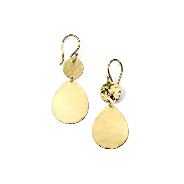 Ippolita Ippolita 18K Yellow Gold Classico Hammered Snowman Earrings Earrings Ippolita Ippolita 18K Yellow Gold Classico Hammered Snowman Earrings Earrings