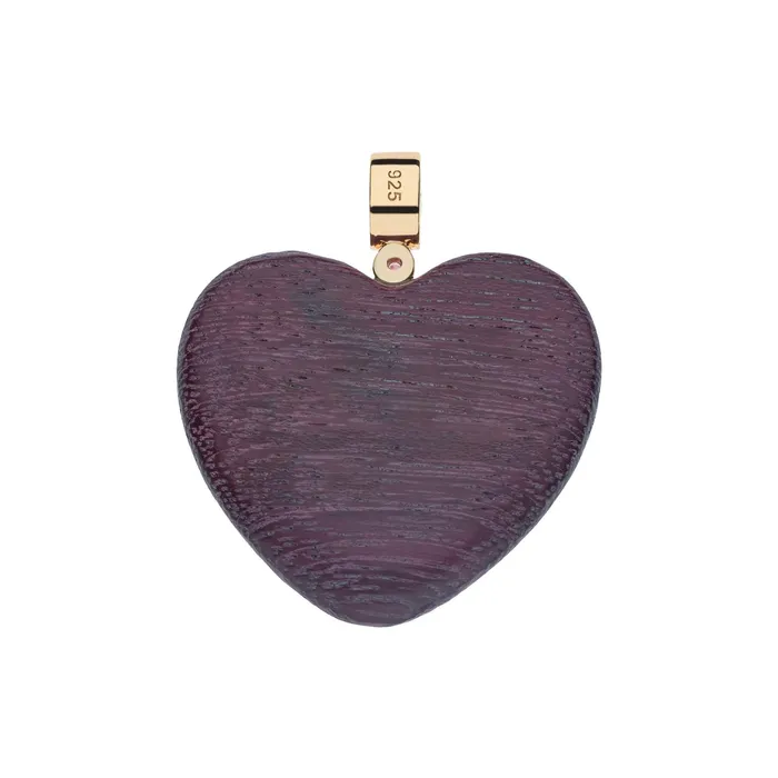 Jane Win LOVE Jumbo Wood Heart Pendant Necklace Jane Win Necklaces