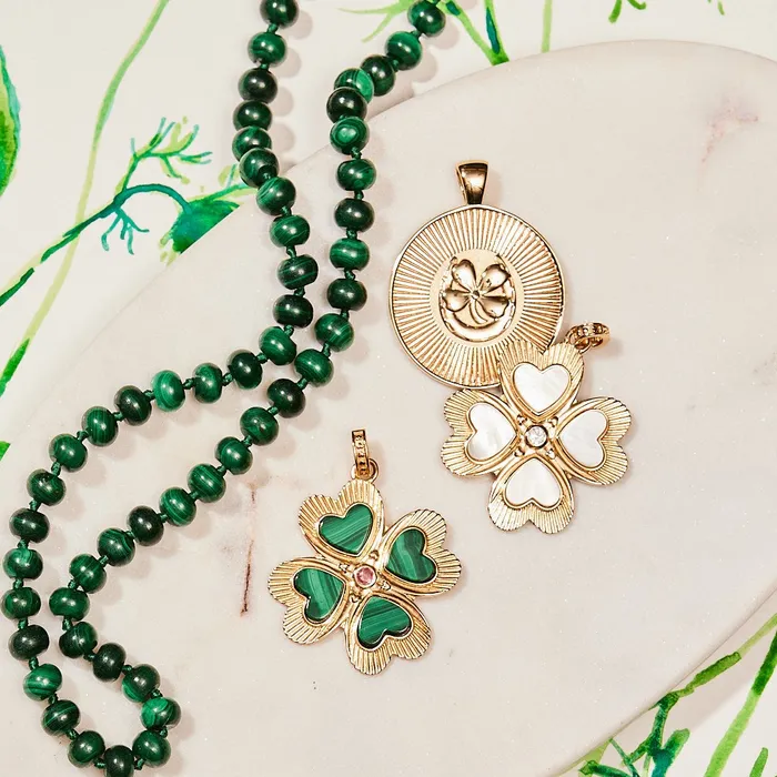 Jane Win Necklaces Jane Win Malachite Beaded Necklace