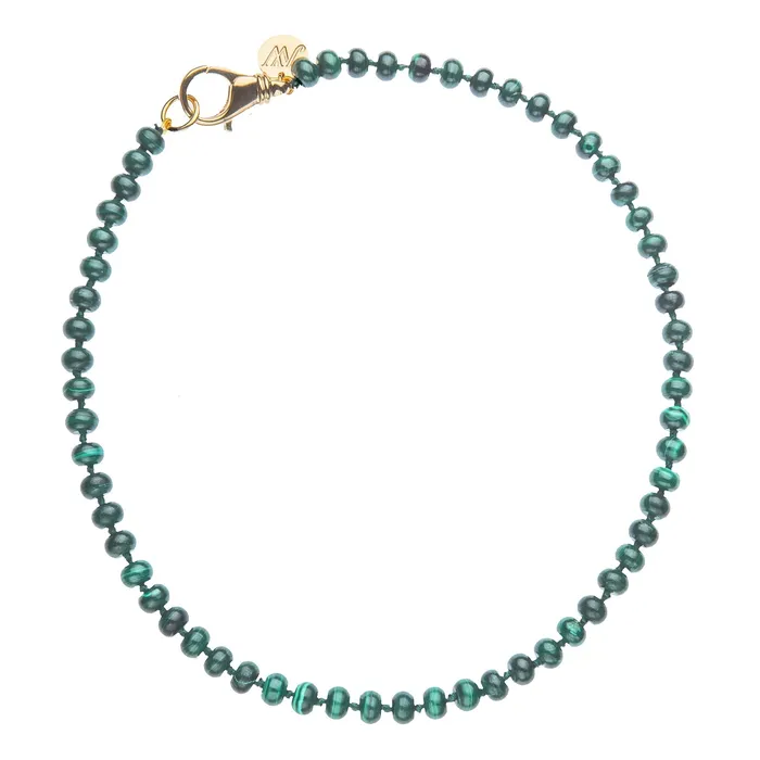 Jane Win Necklaces Jane Win Malachite Beaded Necklace