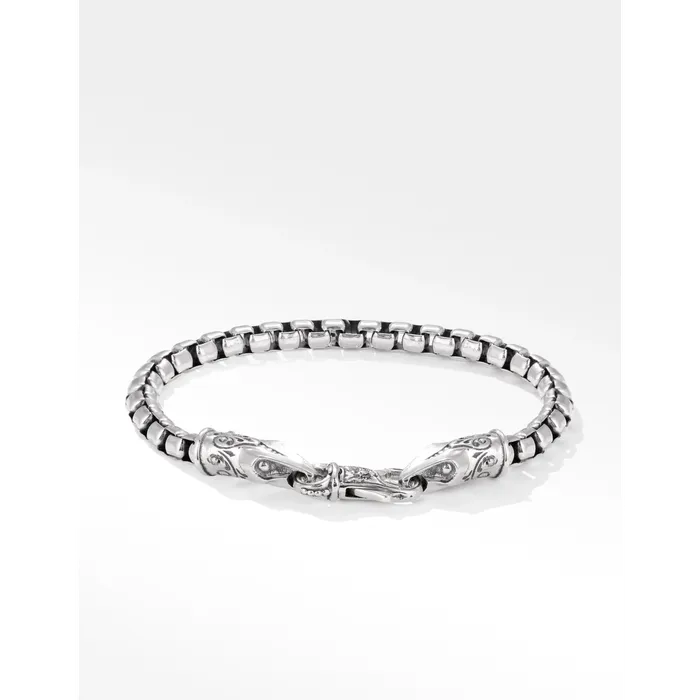 Konstantino Alchemy Collection Sterling Silver Box Chain Bracelet Konstantino Bracelets Konstantino Alchemy Collection Sterling Silver Box Chain Bracelet Konstantino Bracelets