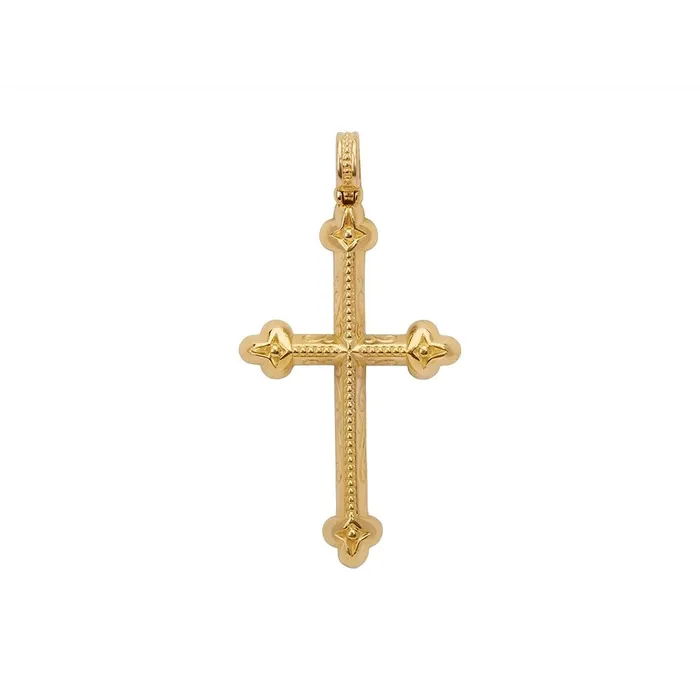 Konstantino Mens Kavafi 18K Yellow Gold Cross Pendant Konstantino PreStyled Sets Konstantino Mens Kavafi 18K Yellow Gold Cross Pendant Konstantino PreStyled Sets