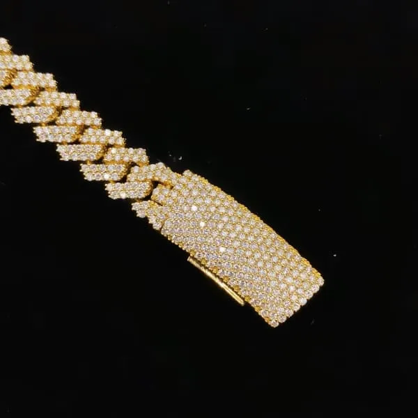 Necklaces 14kt Yellow Gold Thin Cuban Link Chain With 1610ct Diamonds CUB1711866 Diamond Source NYC Necklaces 14kt Yellow Gold Thin Cuban Link Chain With 1610ct Diamonds CUB1711866 Diamond Source NYC