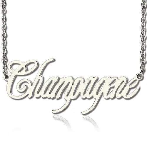 Necklaces Belbren Personalized Contemporary Font Unique Name Necklace Sterling Silver Necklaces Belbren Personalized Contemporary Font Unique Name Necklace Sterling Silver