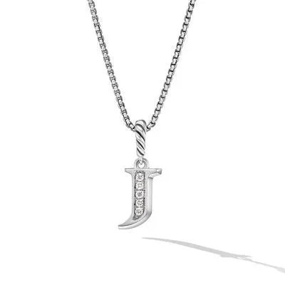 Necklaces David Yurman David Yurman 8mm Pave Initial J Necklace
