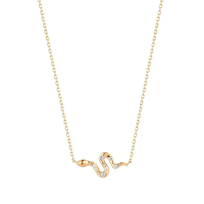 Necklaces Diamond Snake 14K Yellow Gold Necklace Croghans