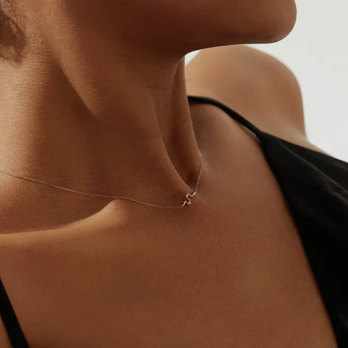 Necklaces Diamond Snake 14K Yellow Gold Necklace Croghans