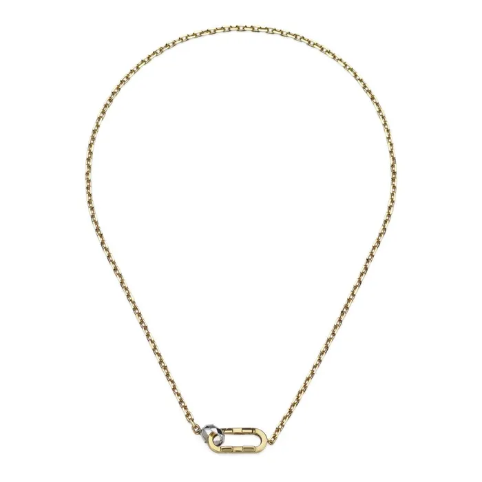Necklaces Gucci Gucci 18K Yellow and White Gold Link Pendant Necklace