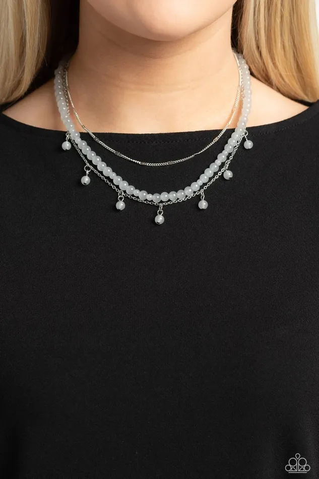 Necklaces Paparazzi Jewelry Paparazzi Necklace BEAD All About It Silver