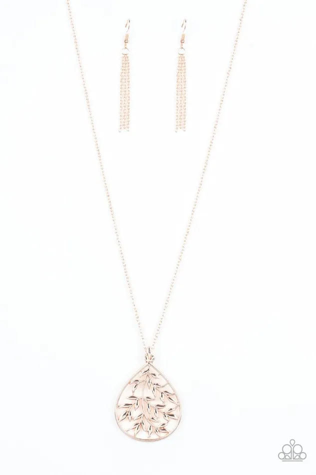 Necklaces Paparazzi Jewelry Paparazzi Necklace BOUGH Down Rose Gold