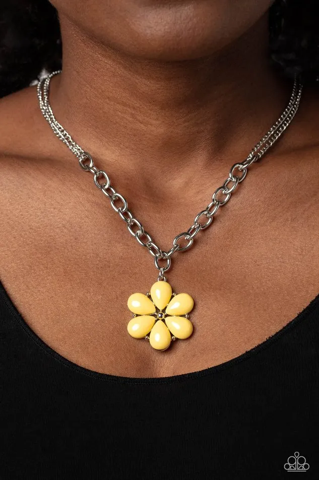 Necklaces Paparazzi Jewelry Paparazzi Necklace Dazzling Dahlia Yellow