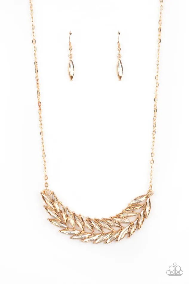 Necklaces Paparazzi Jewelry Paparazzi Necklace Flight of FANCINESS Gold