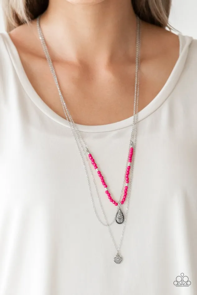 Necklaces Paparazzi Jewelry Paparazzi Necklace Mild Wild Pink