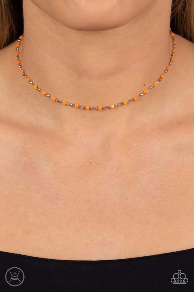 Necklaces Paparazzi Jewelry Paparazzi Necklace Neon Lights Orange