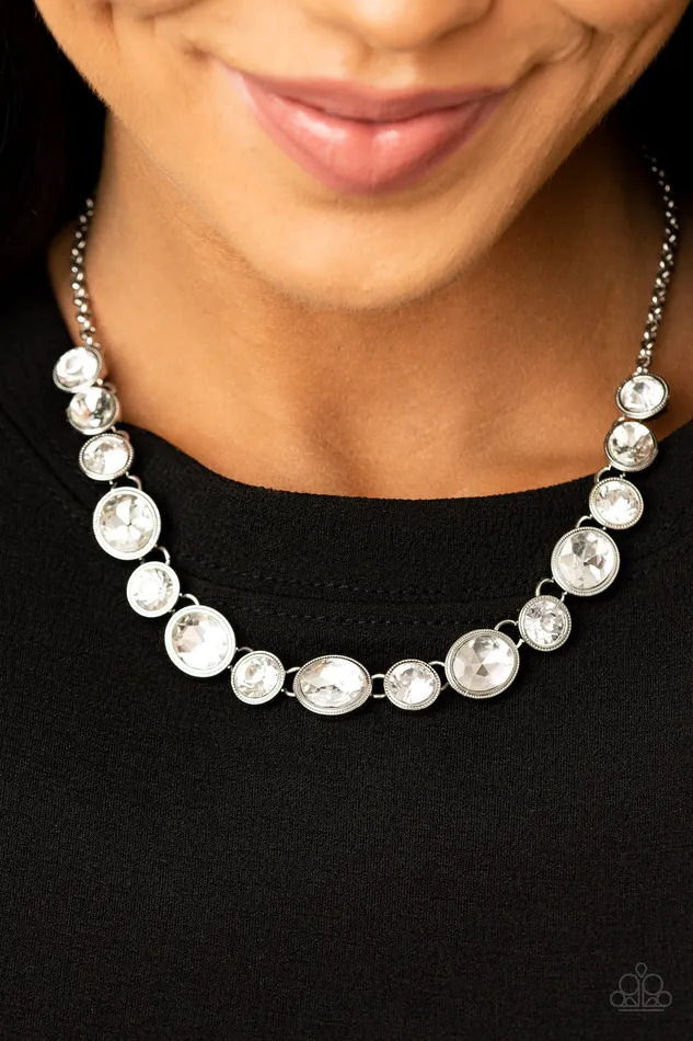 Necklaces Paparazzi Jewelry Paparazzi Necklace Nov LOP Girls Gotta Glow White