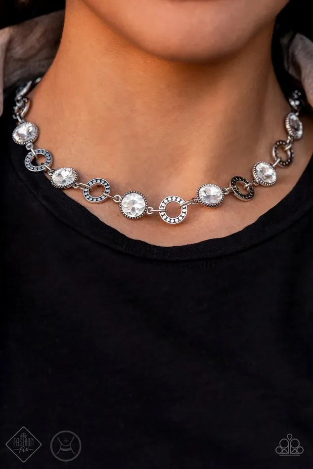 Necklaces Paparazzi Jewelry Paparazzi Necklace Rhinestone Rollout White