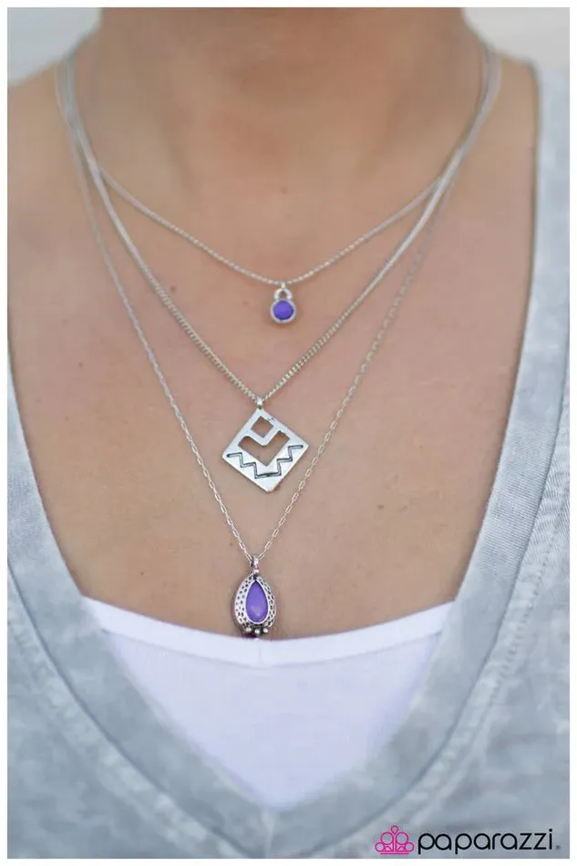 Necklaces Paparazzi Jewelry Paparazzi Necklace Run For The Hills Purple