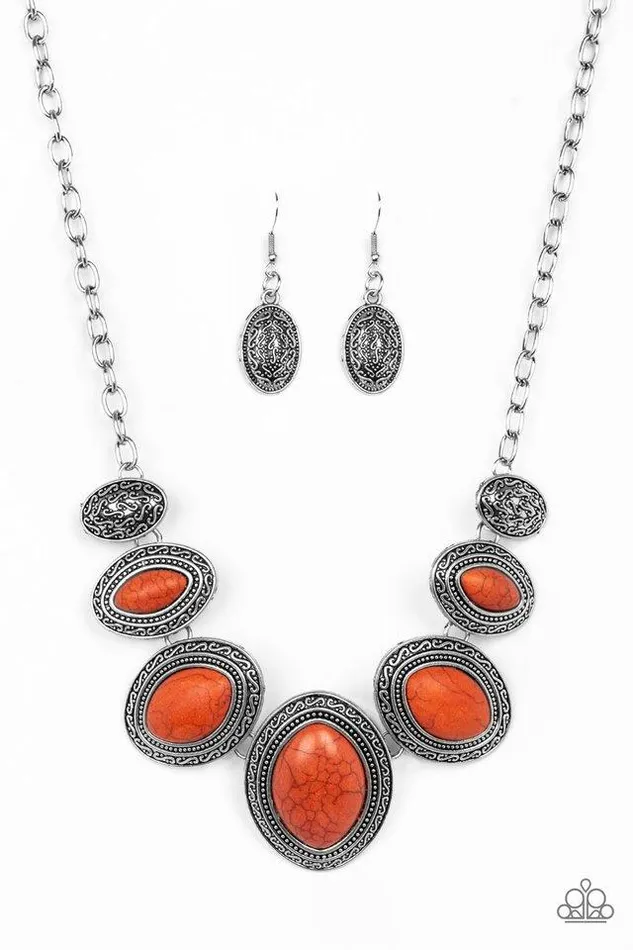 Necklaces Paparazzi Jewelry Paparazzi Necklace Sierra Serenity Orange