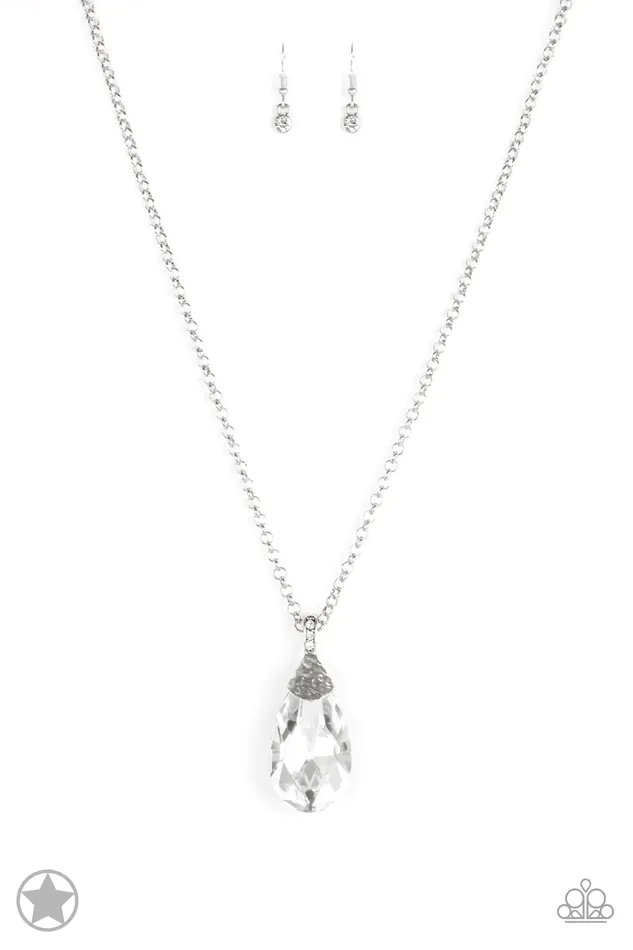 Necklaces Paparazzi Jewelry Paparazzi Necklace Spellbinding Sparkle White