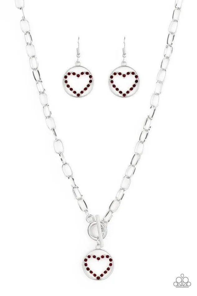 Necklaces Paparazzi Jewelry Paparazzi Necklace With My Whole Heart Red