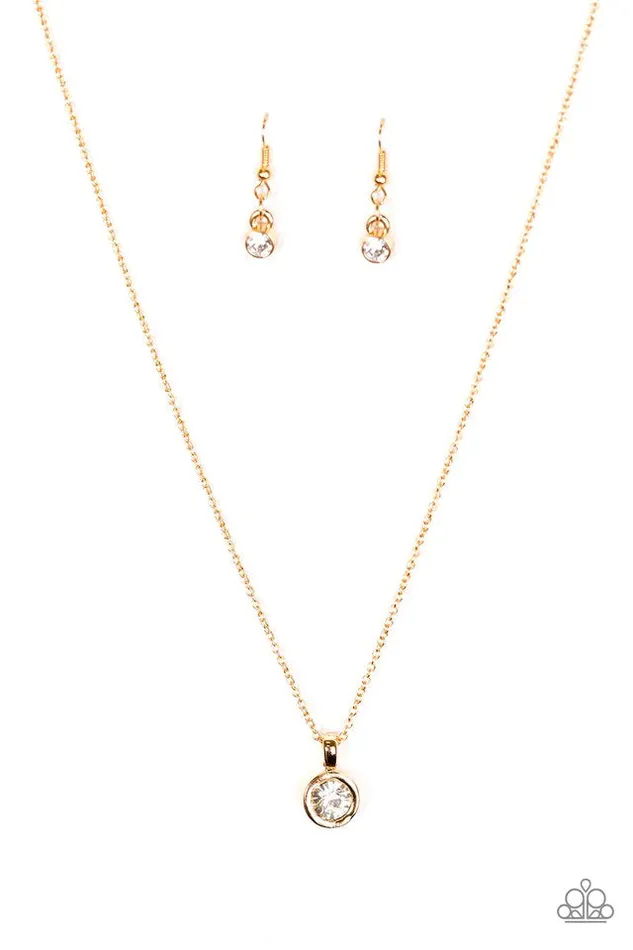 Necklaces Paparazzi Necklace All I Need Is Glitter Gold Paparazzi Jewelry