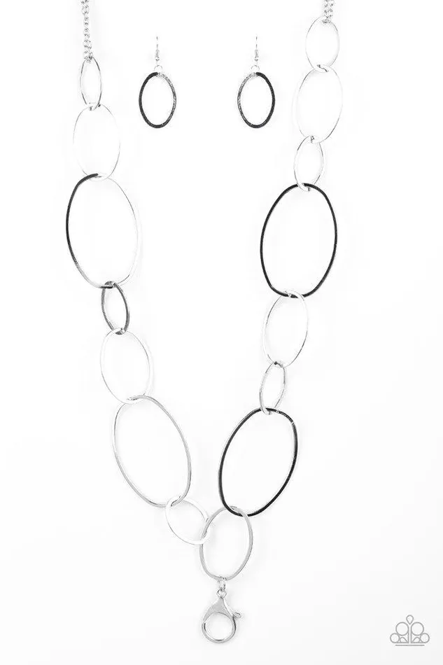 Necklaces Paparazzi Necklace City Circuit Silver Paparazzi Jewelry