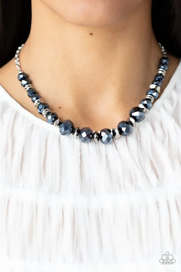 Necklaces Paparazzi Necklace Cosmic Cadence Blue Paparazzi Jewelry