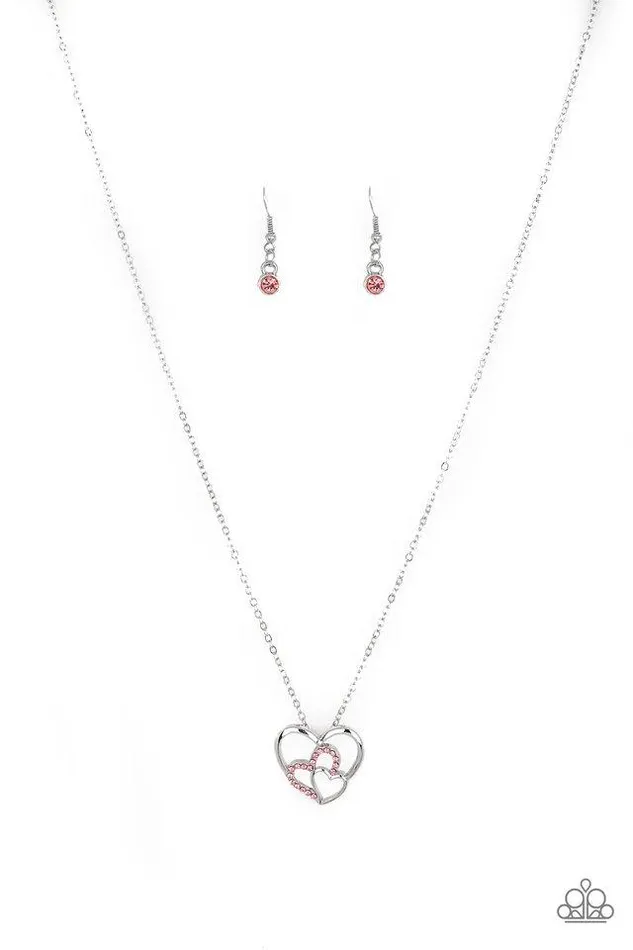 Necklaces Paparazzi Necklace Follow Your HEARTTHROB Pink Paparazzi Jewelry